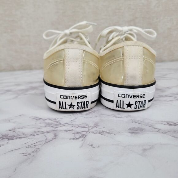 Converse Clear Plastic PVC Sneakers Women's Size 7 - Picture 8 of 14